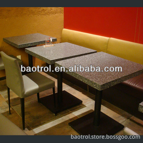 Smooth Surface artificial marble top dining table/restaurant table